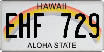 HI license plate EHF729