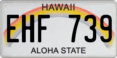 HI license plate EHF739