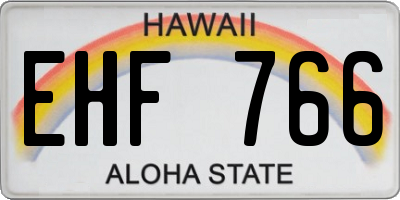 HI license plate EHF766