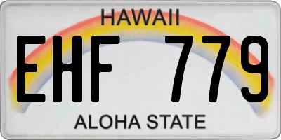 HI license plate EHF779