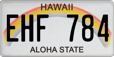 HI license plate EHF784