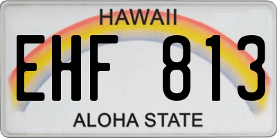 HI license plate EHF813