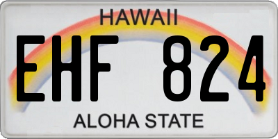 HI license plate EHF824