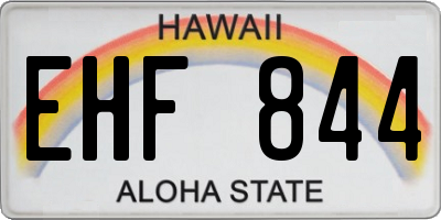 HI license plate EHF844