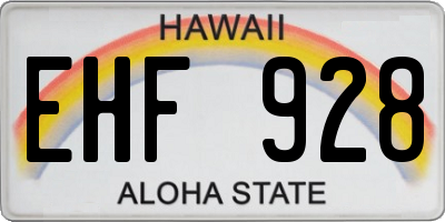 HI license plate EHF928