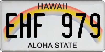 HI license plate EHF979