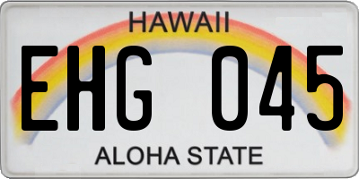 HI license plate EHG045