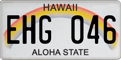 HI license plate EHG046
