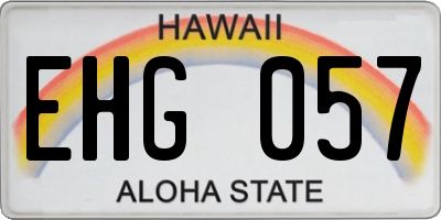 HI license plate EHG057