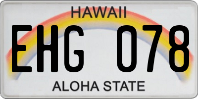 HI license plate EHG078