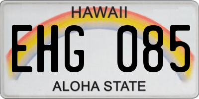 HI license plate EHG085