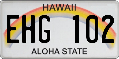 HI license plate EHG102