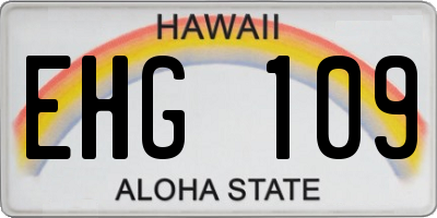 HI license plate EHG109