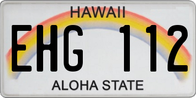 HI license plate EHG112