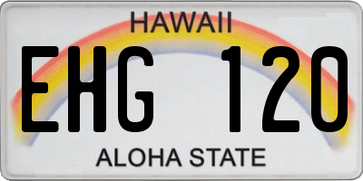 HI license plate EHG120