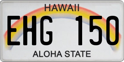 HI license plate EHG150