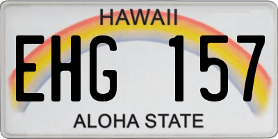 HI license plate EHG157