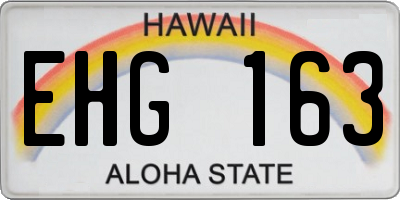 HI license plate EHG163
