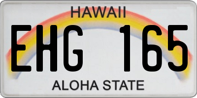 HI license plate EHG165