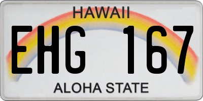 HI license plate EHG167