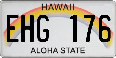 HI license plate EHG176