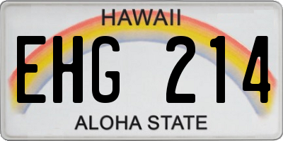 HI license plate EHG214