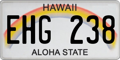 HI license plate EHG238