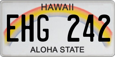 HI license plate EHG242