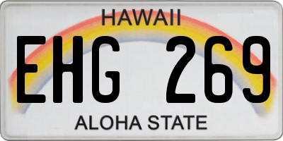 HI license plate EHG269