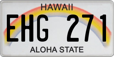 HI license plate EHG271