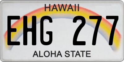 HI license plate EHG277