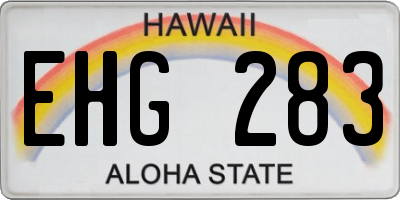 HI license plate EHG283