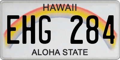 HI license plate EHG284