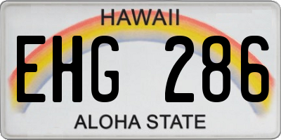 HI license plate EHG286