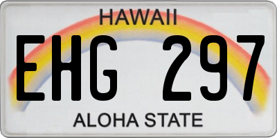 HI license plate EHG297