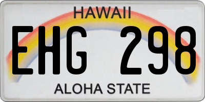 HI license plate EHG298