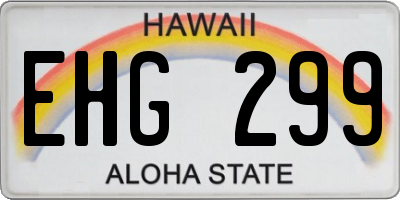 HI license plate EHG299
