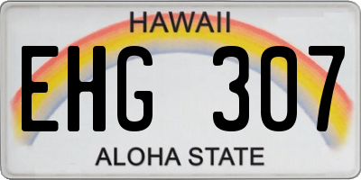 HI license plate EHG307