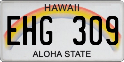 HI license plate EHG309