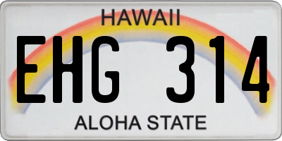 HI license plate EHG314
