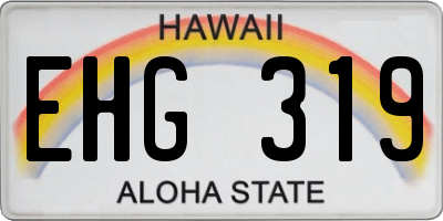 HI license plate EHG319
