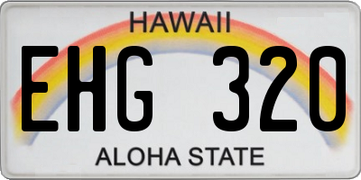 HI license plate EHG320