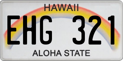 HI license plate EHG321