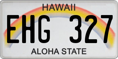 HI license plate EHG327