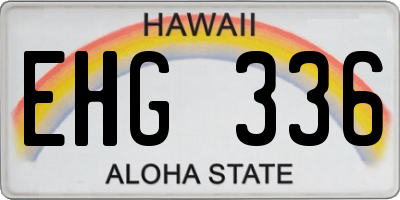 HI license plate EHG336