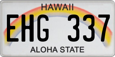 HI license plate EHG337
