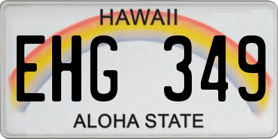 HI license plate EHG349