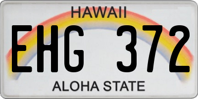 HI license plate EHG372