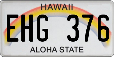 HI license plate EHG376