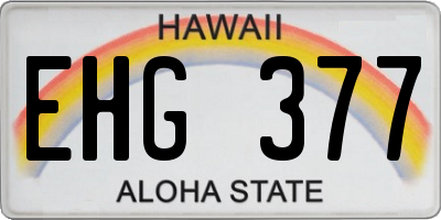 HI license plate EHG377